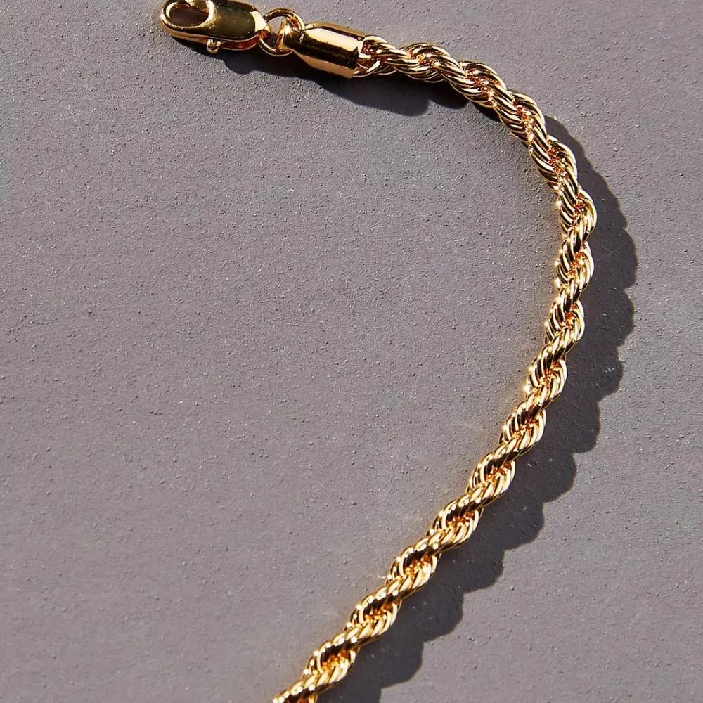 ✨sold✨ anthropologie • serefina 14k gold plated braided chain necklace - Picture 3 of 6